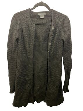 Sutton Cashmere Black 100% Cashmere Cardigan